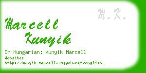 marcell kunyik business card